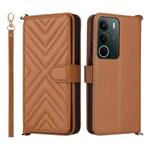 For Realme C71 4G Multifunctional 6-Card Slots Leather Phone Case with Wrist Strap(Brown)