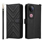 For vivo V50 5G Multifunctional 6-Card Slots Leather Phone Case with Wrist Strap(Black)