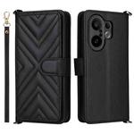 For vivo X200 FE / S30 Pro mini 5G Multifunctional 6-Card Slots Leather Phone Case with Wrist Strap(Black)