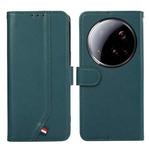 For Xiaomi 15 Ultra ABEEL Delicate Texture Splicing RFID Leather Phone Case(Green)
