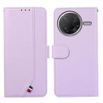 For Xiaomi Poco F7 Pro ABEEL Delicate Texture Splicing RFID Leather Phone Case(Purple)