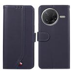 For Xiaomi Poco F7 Pro ABEEL Delicate Texture Splicing RFID Leather Phone Case(Blue)