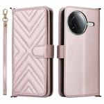 For Redmi K80 5G / K80 Pro 5G Multifunctional 6-Card Slots Leather Phone Case with Wrist Strap(Pink)