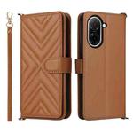 For Redmi A5 4G 173.3mm Multifunctional 6-Card Slots Leather Phone Case with Wrist Strap(Brown)