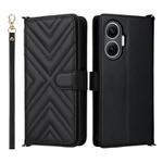 For Redmi Turbo 4 Pro 5G Multifunctional 6-Card Slots Leather Phone Case with Wrist Strap(Black)