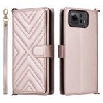 For Asus Zenfone 12 Ultra Multifunctional 6-Card Slots Leather Phone Case with Wrist Strap(Pink)