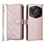 For Cubot A30 Multifunctional 6-Card Slots Leather Phone Case with Wrist Strap(Pink)