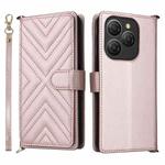 For Blackview Shark 9 Multifunctional 6-Card Slots Leather Phone Case with Wrist Strap(Pink)