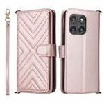 For Motorola Edge 5G 2025 Multifunctional 6-Card Slots Leather Phone Case with Wrist Strap(Pink)