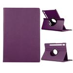 For Samsung Galaxy Tab S8+ / Tab S8 Plus /  Tab S7 FE / Tab S7+ / T970 360 Degree Rotation Litchi Texture Flip Leather Case with Holder(Purple)