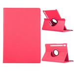 For Samsung Galaxy Tab S8+ / Tab S8 Plus /  Tab S7 FE / Tab S7+ / T970 360 Degree Rotation Litchi Texture Flip Leather Case with Holder(Rose Red)
