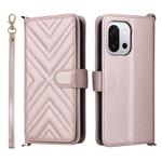 For OnePlus 13T 5G Multifunctional 6-Card Slots Leather Phone Case with Wrist Strap(Pink)
