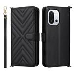 For OnePlus 13T 5G Multifunctional 6-Card Slots Leather Phone Case with Wrist Strap(Black)
