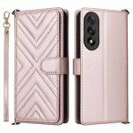 For OnePlus Nord 5 / OnePlus Ace 5 Ultra Multifunctional 6-Card Slots Leather Phone Case with Wrist Strap(Pink)