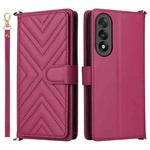 For OnePlus Nord 5 / OnePlus Ace 5 Ultra Multifunctional 6-Card Slots Leather Phone Case with Wrist Strap(Rose Red)