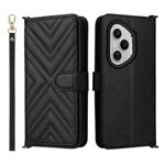 For 400 Pro Global 160.8mm Multifunctional 6-Card Slots Leather Phone Case with Wrist Strap(Black)
