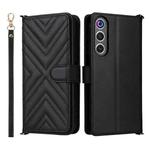 For ZTE nubia Red Magic 10 Air Multifunctional 6-Card Slots Leather Phone Case with Wrist Strap(Black)
