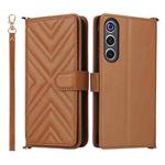 For ZTE nubia Red Magic 10 Air Multifunctional 6-Card Slots Leather Phone Case with Wrist Strap(Brown)