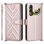 For ZTE nubia Neo 3 GT 5G Multifunctional 6-Card Slots Leather Phone Case with Wrist Strap(Pink)