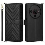 For ZTE Blade A76 5G Multifunctional 6-Card Slots Leather Phone Case with Wrist Strap(Black)