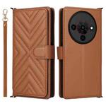 For ZTE Blade A76 5G Multifunctional 6-Card Slots Leather Phone Case with Wrist Strap(Brown)