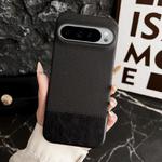 For Google Pixel 9 / 9 Pro Stitching Cloth MagSafe Magnetic PC Hybrid PU Phone Case(Black)
