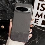For Google Pixel 9 / 9 Pro Stitching Cloth MagSafe Magnetic PC Hybrid PU Phone Case(Grey)