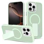 For iPhone 16 Pro Skin Feel Invisible Kickstand MagSafe Phone Case(Green)