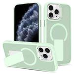 For iPhone 11 Pro Skin Feel Invisible Kickstand MagSafe Phone Case(Green)