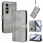 For itel A95 5G Line Splicing Buckle Retro Leather Phone Case(Grey)