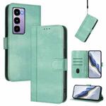 For itel City 100 Line Splicing Buckle Retro Leather Phone Case(Mint)