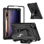 For Samsung Galaxy Tab A9 Armor Bolt Shape Holder Silicone Hybrid PC Tablet Case(Black)