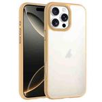 For iPhone 16 Pro Phantom Frosted Airbag Shockproof Transparent Phone Case(Yellow)