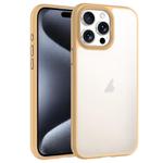 For iPhone 15 Pro Max Phantom Frosted Airbag Shockproof Transparent Phone Case(Yellow)