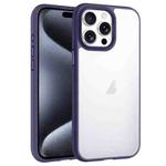 For iPhone 15 Pro Max Phantom Frosted Airbag Shockproof Transparent Phone Case(Purple)