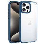For iPhone 15 Pro Phantom Frosted Airbag Shockproof Transparent Phone Case(Blue)
