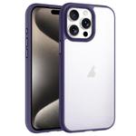 For iPhone 15 Pro Phantom Frosted Airbag Shockproof Transparent Phone Case(Purple)