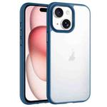 For iPhone 15 Phantom Frosted Airbag Shockproof Transparent Phone Case(Blue)