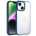 For iPhone 14 Phantom Frosted Airbag Shockproof Transparent Phone Case(Blue)