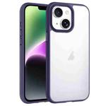 For iPhone 14 Phantom Frosted Airbag Shockproof Transparent Phone Case(Purple)
