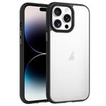 For iPhone 14 Pro Phantom Frosted Airbag Shockproof Transparent Phone Case(Black)
