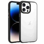 For iPhone 14 Pro Max Phantom Frosted Airbag Shockproof Transparent Phone Case(Black)