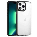 For iPhone 13 Pro Max Phantom Frosted Airbag Shockproof Transparent Phone Case(Black)