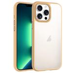 For iPhone 13 Pro Max Phantom Frosted Airbag Shockproof Transparent Phone Case(Yellow)