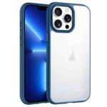 For iPhone 13 Pro Phantom Frosted Airbag Shockproof Transparent Phone Case(Blue)