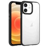 For iPhone 12 Phantom Frosted Airbag Shockproof Transparent Phone Case(Black)