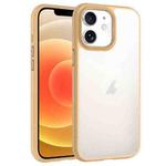 For iPhone 12 Phantom Frosted Airbag Shockproof Transparent Phone Case(Yellow)