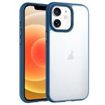 For iPhone 12 Phantom Frosted Airbag Shockproof Transparent Phone Case(Blue)