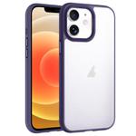 For iPhone 12 Phantom Frosted Airbag Shockproof Transparent Phone Case(Purple)