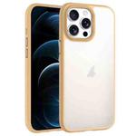 For iPhone 12 Pro Max Phantom Frosted Airbag Shockproof Transparent Phone Case(Yellow)